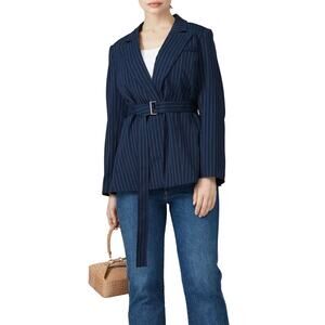 Jason Wu Eloquii Navy Pinstripe Blazer 14